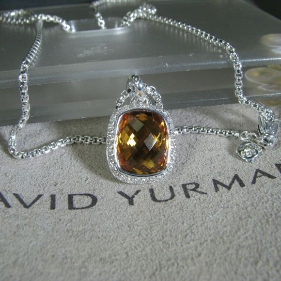 David Yurman Jewelry - David Yurman Noblesse Necklace Citrine Diamond